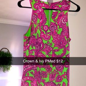 Pink & Green Dress